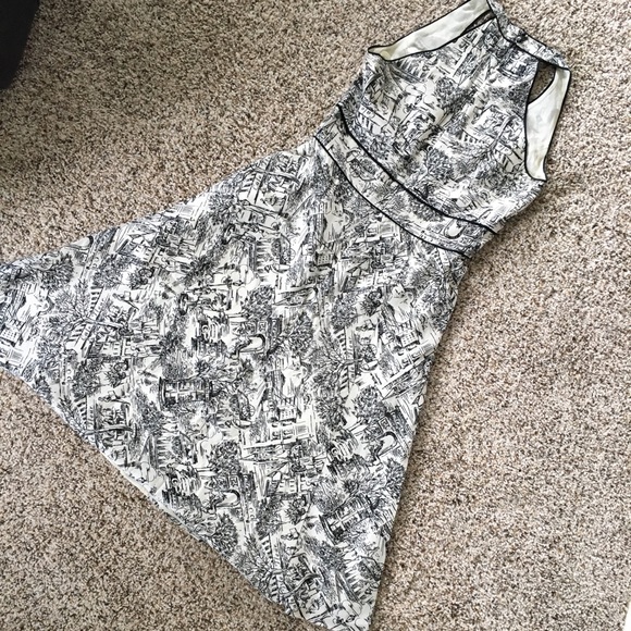 LOFT Classic BW Printed Dress - Picture 6 of 8